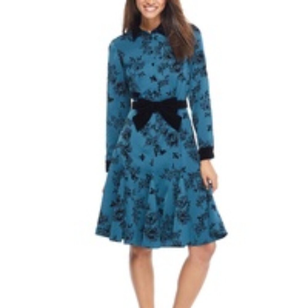 Gal Meets Glam Collection Taylor‎ Crepe shirt Dress